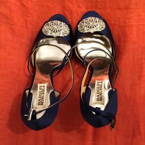 Brand new Badgley Mischka midnight blue heels